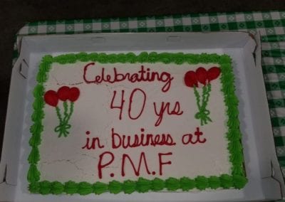PMF 40 year celebration cake